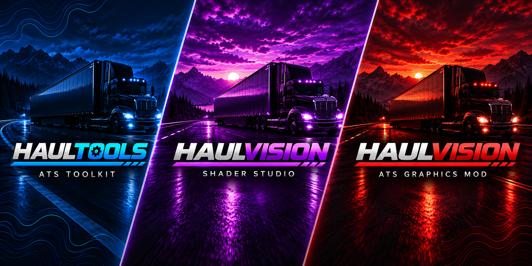 HaulTools, HaulVision ShaderStudio and HaulVision graphics mod banner