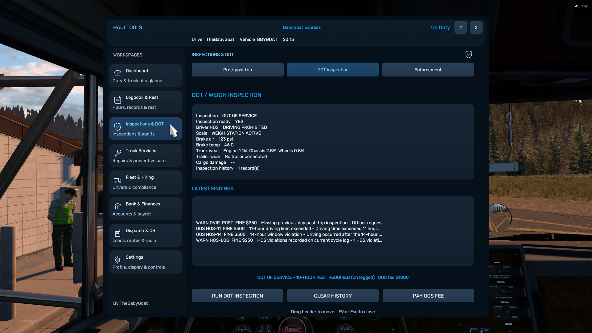 HaulTools DOT enforcement interface