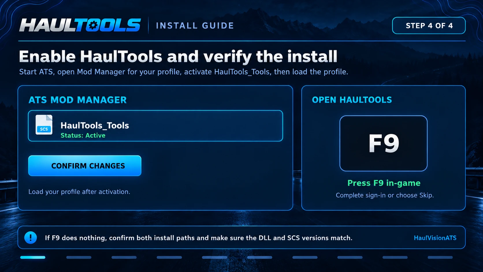 Install HaulTools SCS guide